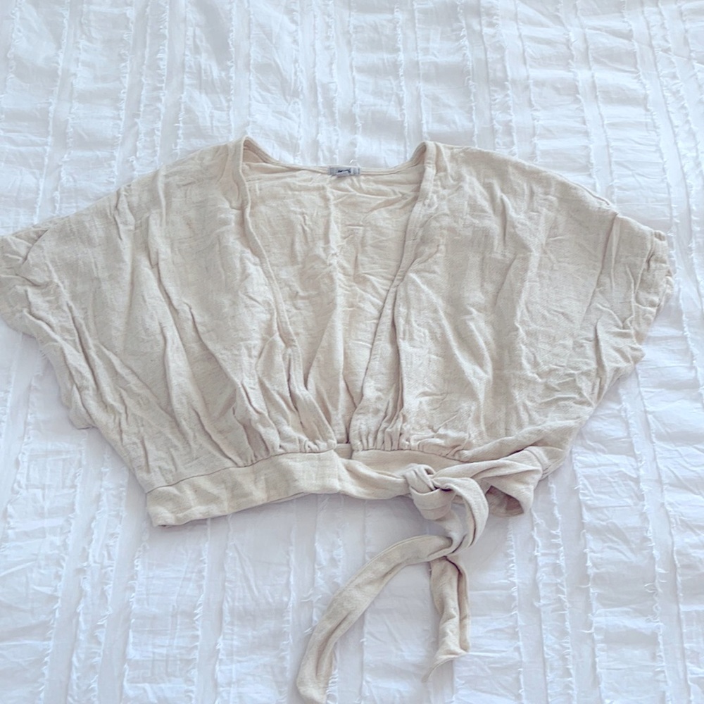 Cropped Neutral Flattering Low Cut Top